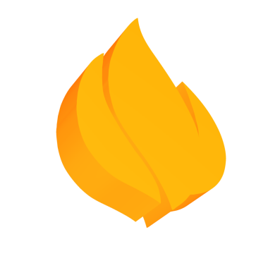 Beyaz arkaplanda ateş alevi simgesi