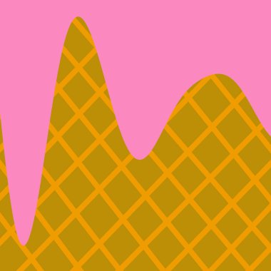 vector illustration of a  strawberry ice cream