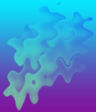 Dinamik sıvıyla soyut bir arkaplan. 3d illüstrasyon.