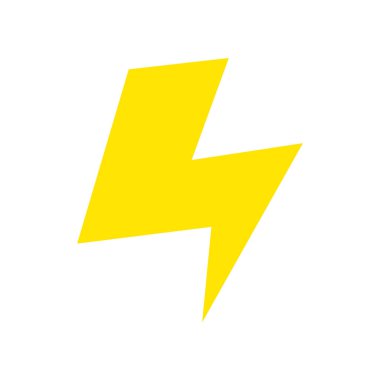 elektrik cıvata düz vektör simgesi