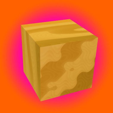 Beyaz arka planda ahşap kutu