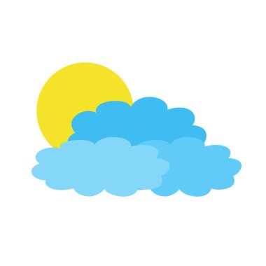 Yağmur bulutlu hava simgesi, bulutlu illüstrasyon