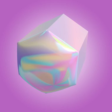 Soyut geometrik şekil ve gradyan. 3d oluşturma.