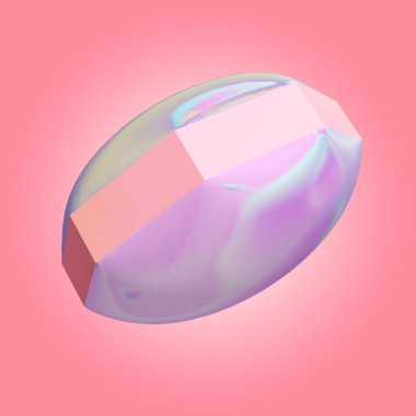 3 boyutlu illüstrasyon. soyut kristal küre.