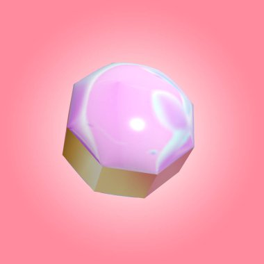 Pembe top 3D görüntüleme