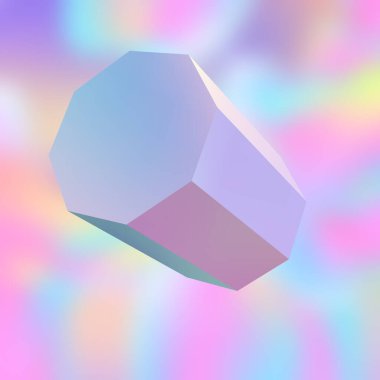 Üç boyutlu soyut geometrik şekiller oluşturun. Neon ışıkları ile soyut arkaplan