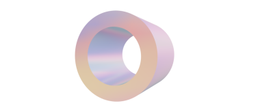 Beyaz arkaplanda izole edilmiş renkli gökkuşağı halkasının 3 boyutlu görüntüsü