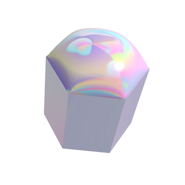 Siyah bir arkaplanda izole edilmiş renkli bir küpün 3 boyutlu çizimi.