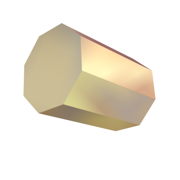 Altın geometrik şekil. 3d oluşturma.