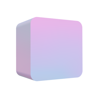 Beyaz arkaplanda renkli 3 boyutlu küp şekli