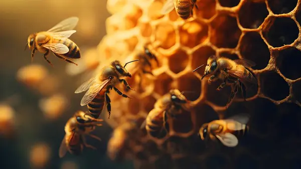 Bal peteğindeki arıları kapatın. Beeary konsepti