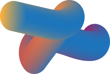 Mavi ve sarı renkli eğri bir nesne..