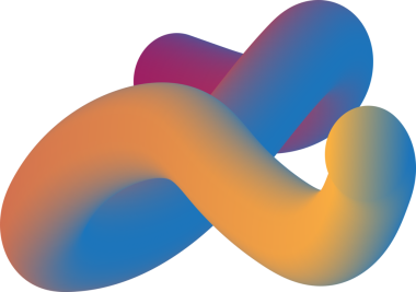 Mavi ve sarı renkli eğri bir nesne..