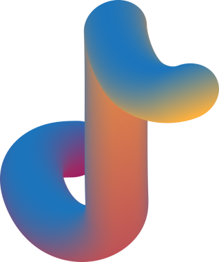 Mavi ve sarı renkli eğri bir nesne..