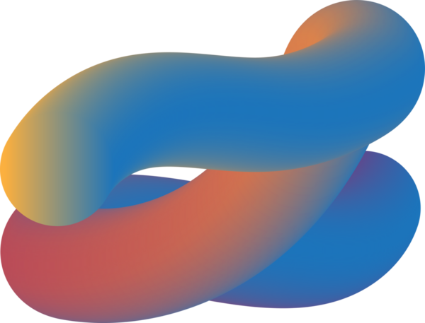 Mavi ve sarı renkli eğri bir nesne..