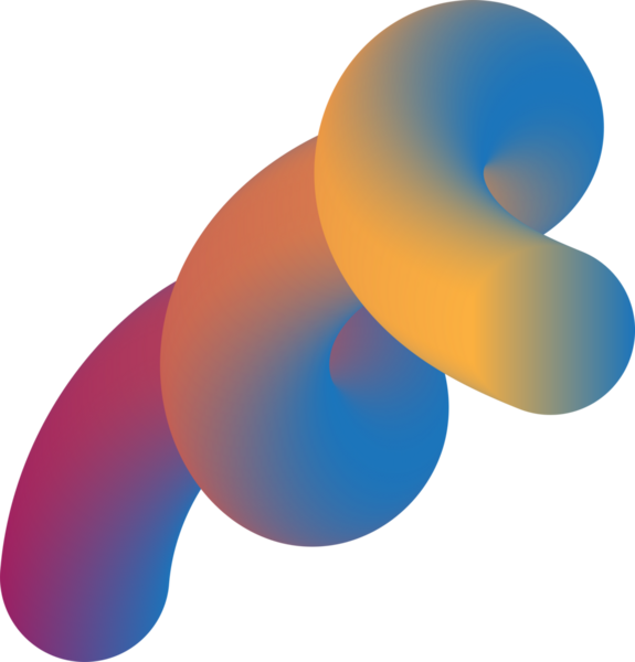 Mavi ve sarı renkli eğri bir nesne..