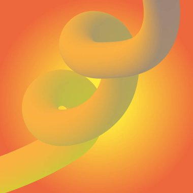 Bentuk 3D Gradien. Garis-garis berwarna abstrak, bentuk-bentuk berkelok-kelok, dan kurva-kurva yang mengalir deras. Tabung gradien bergaya fluida dengan transisi campuran warna halus mengatur vektor yang terinsusi.