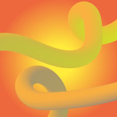 Bentuk 3D Gradien. Garis-garis berwarna abstrak, bentuk-bentuk berkelok-kelok, dan kurva-kurva yang mengalir deras. Tabung gradien bergaya fluida dengan transisi campuran warna halus mengatur vektor yang terinsusi.