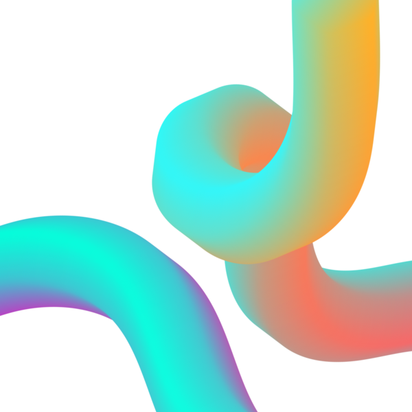 Bentuk 3D Gradien. Garis-garis berwarna abstrak, bentuk-bentuk berkelok-kelok, dan kurva-kurva yang mengalir deras. Tabung gradien bergaya fluida dengan transisi campuran warna halus mengatur vektor yang terinsusi.