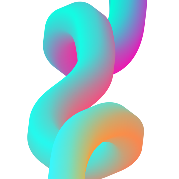 Bentuk 3D Gradien. Garis-garis berwarna abstrak, bentuk-bentuk berkelok-kelok, dan kurva-kurva yang mengalir deras. Tabung gradien bergaya fluida dengan transisi campuran warna halus mengatur vektor yang terinsusi.