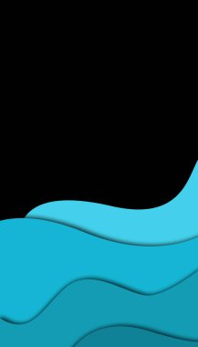 Mavi ve beyaz dalgalı soyut bir arka plan. vektör illüstrasyonu