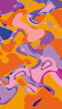 Yağlı boya çizgileri olan sıvı soyut arkaplan