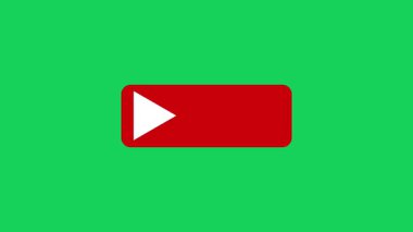 Yeşil arkaplanda video simgesi. Düz dizayn. Youtube simgesi. Üye ol.