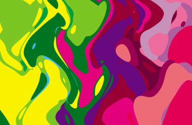 Yağlı boya çizgileri olan sıvı soyut arkaplan