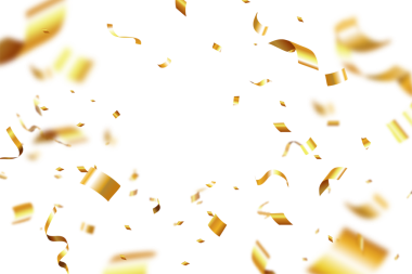 Altın kurdele parti serpintileri