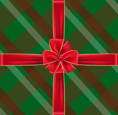 Fiyonklu bir hediye kutusunun kusursuz deseni