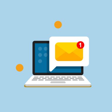 İleti simgesiyle bilgisayar e- postası