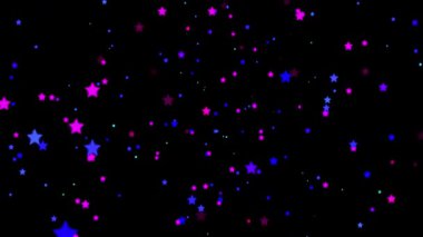 Renkli yıldızlar ve yıldızlarla soyut arkaplan