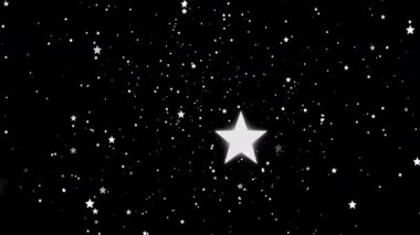 Tasarımınız için alanı olan soyut bir arkaplan. Vektör illüstrasyonu, düşen yıldız pulları