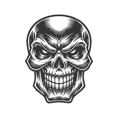 Kafatası vektör tasarımı çizimi