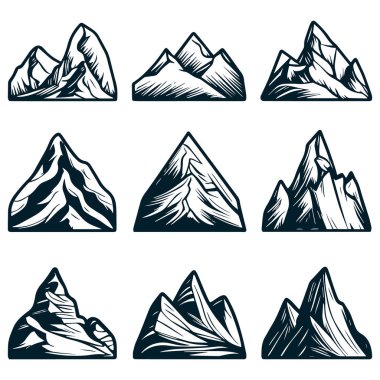 Eski dağlar vektör koleksiyonu