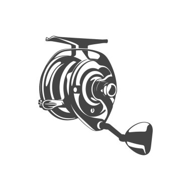 Balıkçılık Simgesi Simgesi Vektör Tasarımı İllüstrasyonu. Balıkçılık logosu tasarım şablonu