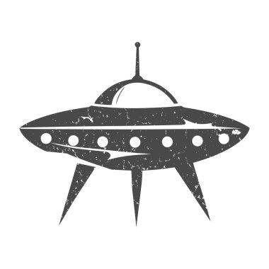 UFO vektör çizimi. Tanımlanamayan uçan nesne, daire, kozmik, gemi