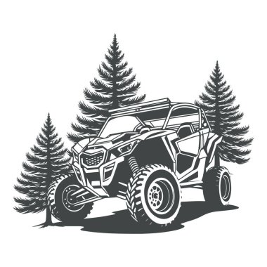 UTV hata aracı illüstrasyon logo vektörü