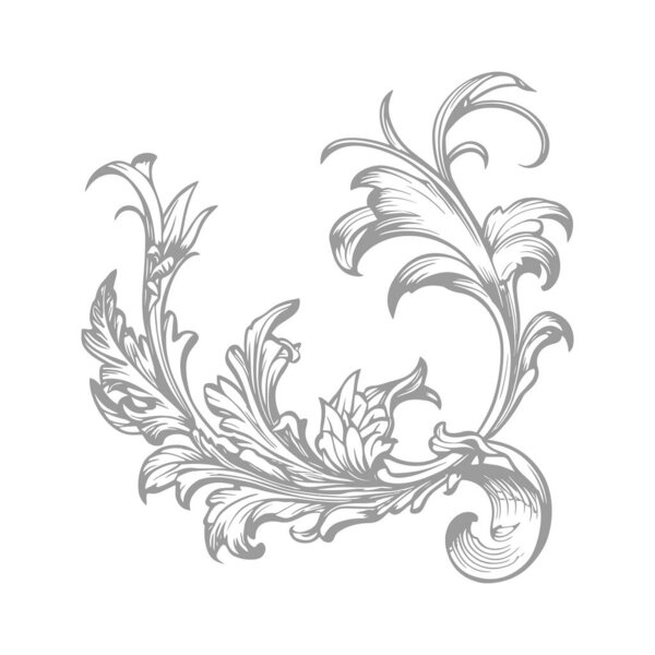 Ручной рисунок в стиле барокко