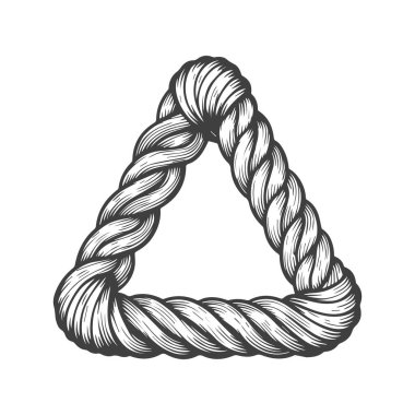 Halat düğümü. vektör çizimi