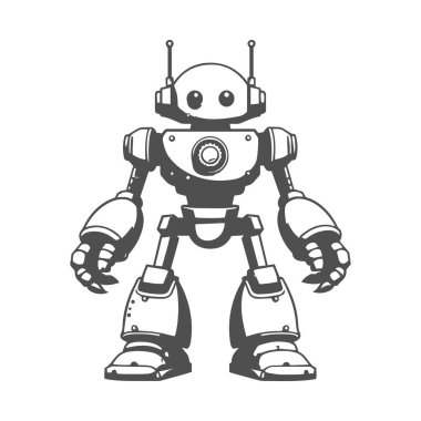 Robotun vektör karikatürü.