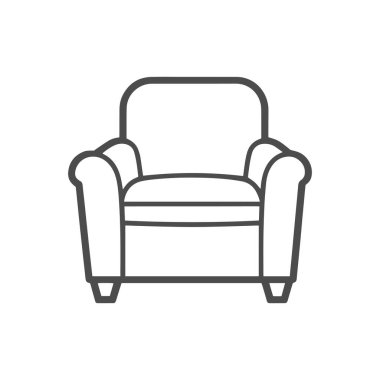 Koltuk simgesi, vektör illüstrasyonu