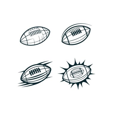 vektör rugby simgesi seti