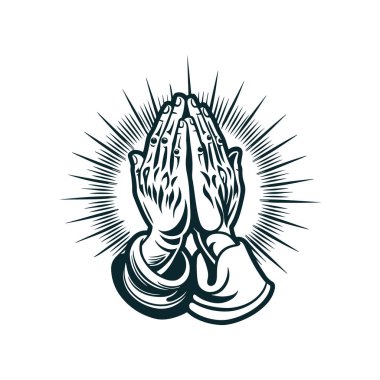 Kişinin ellerinin vektör illüstrasyonu.