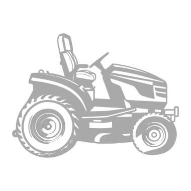 Traktör simgesi, siyah stil