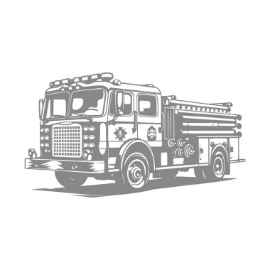 Klasik itfaiye aracı çizimi