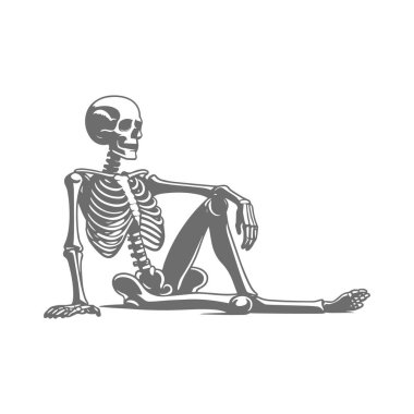 Cadılar Bayramı kostümü içindeki insan iskeleti