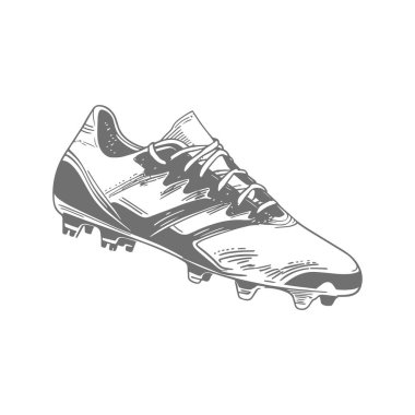 Futbol çizmeleri vektör simgesi. Siyah vektör logosu beyaz arkaplan çizmelerinde izole edildi..