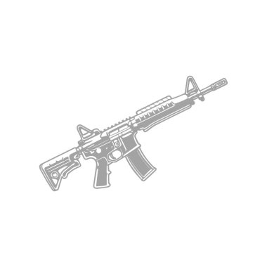 Bir tüfeğin vektör çizimi