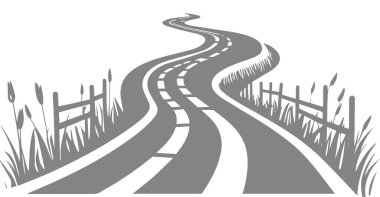 Yolun vektör illüstrasyonu.